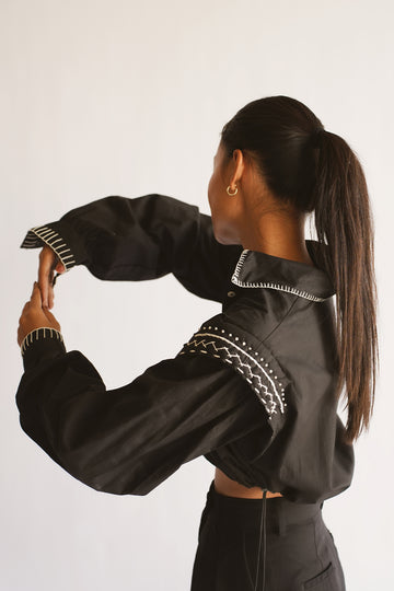 The Broderie Cropped Shirt